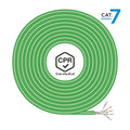 Cable de Red RJ45 LSZH CPR Cca CAT.7 600 MHZ S/FTP AWG23, Verde, 305 m