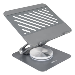 Soporte Elevador con rotación 360° y ajustable, para dispositivos de hasta 13, Color Gris Oscuro
