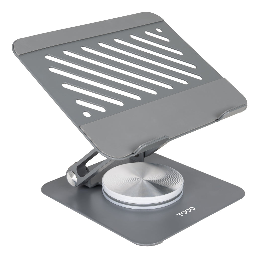 Soporte Elevador con rotación 360° y ajustable, para dispositivos de hasta 13, Color Gris Oscuro