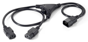 112210 Negro 1,6 m C14 acoplador Acoplador C13 2 x