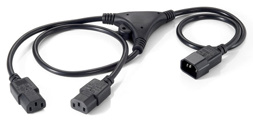112210 Negro 1,6 m C14 acoplador Acoplador C13 2 x