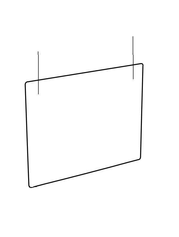 MAMPARA COLGANTE DE METACRILATO 850X750MM ARCHIVO 2000 32223M TP