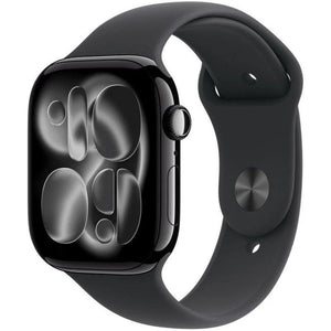 Apple Watch Series 11/ GPS/ Cellular/ 46mm/ Caja de Aluminio Negra/ Correa Deportiva Negra M/L