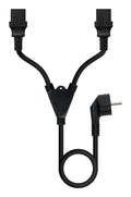 Cable de Alimentación CEE7/M a 2xC13/H, Negro, 1.8 m