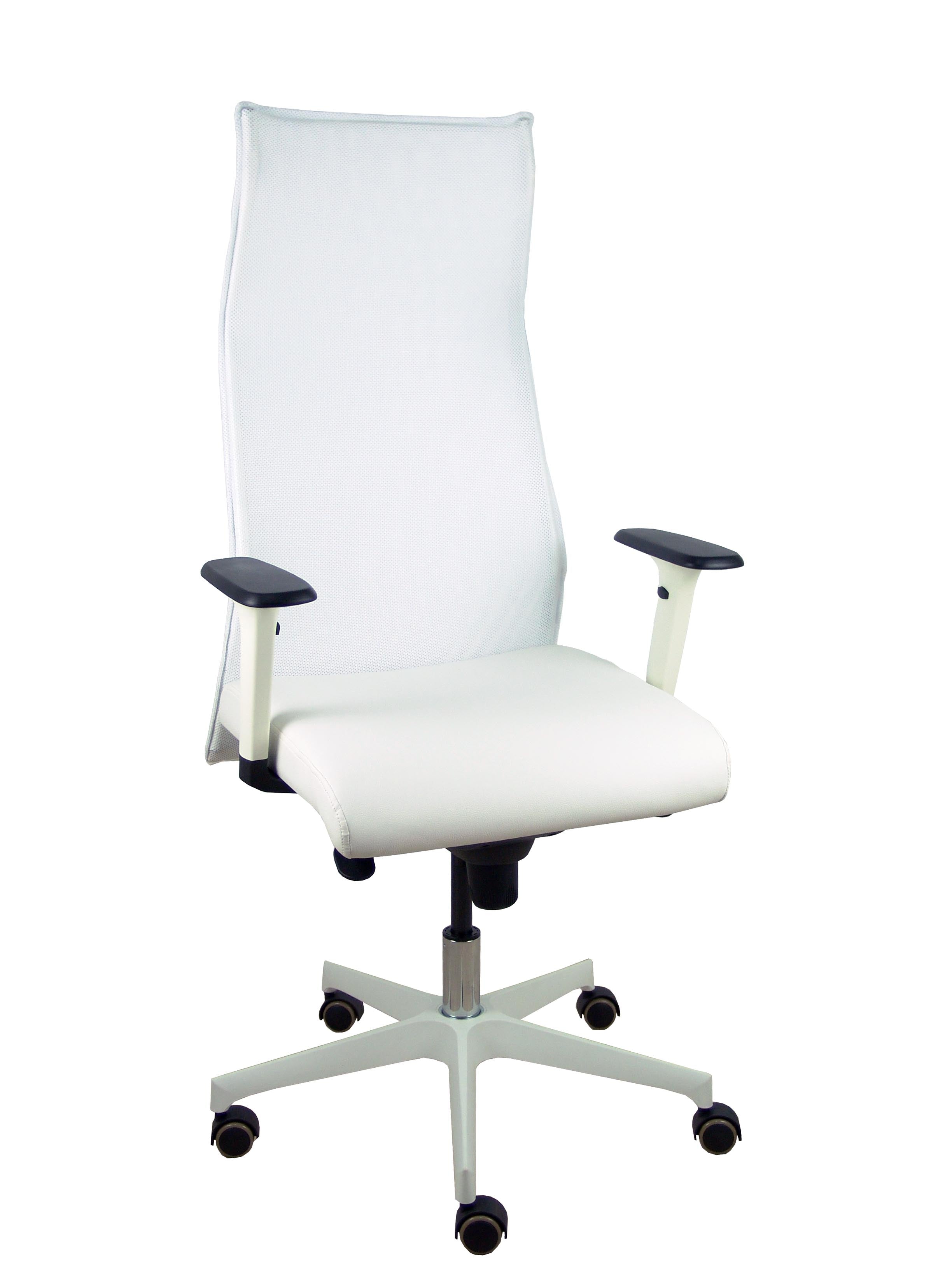 Sillón Sahuco blanco simipiel blanco