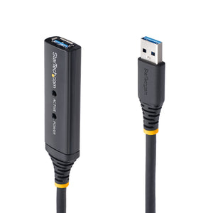 Cable Extensor Alargador USB 3.0 (5Gbps) SuperSpeed Activo de 5m - USB A Macho a Hembra - Negro