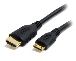 Cable de 2m Mini HDMI a HDMI con Ethernet - Cable Adaptador Mini HDMI a HDMI de Alta Velocidad 4K a 30Hz - Mini HDMI Type-C a Monitor HDMI - Cable Durable Convertidor de Vídeo