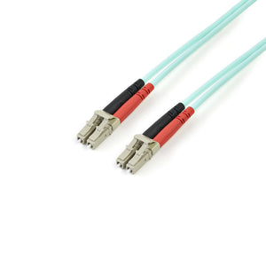 Cable de 3m de Fibra Óptica Multimodo LC/UPC a LC/UPC OM4 - 50/125µm - Fibra LOMMF/VCSEL - Redes de 100G - Cable LSZH - Baja Pérdida de Inserción - Low Insertion Loss
