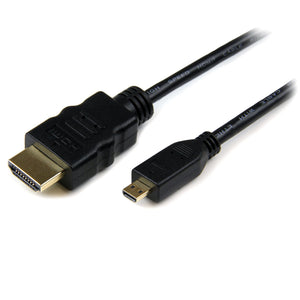Cable de 50cm Micro HDMI a HDMI con Ethernet - Vídeo de 4K a 30Hz - Cable Adaptador Conversor Micro HDMI Tipo D de alta velocidad a HDMI 1.4 - HDMI UHD - Macho a Macho