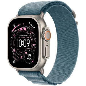 Apple Watch Ultra 3/ GPS/ Cellular/ 49mm/ Caja de Titanio Natural/ Correa Loop Alpine Azul Claro L