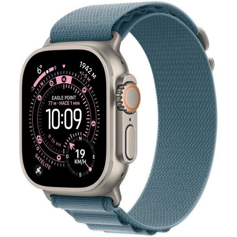 Apple Watch Ultra 3/ GPS/ Cellular/ 49mm/ Caja de Titanio Natural/ Correa Loop Alpine Azul Claro L