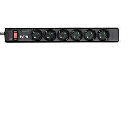 PS6D limitador de tensión Negro, Blanco 6 salidas AC 220 - 250 V 1 m
