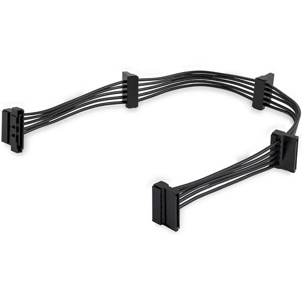 Cable Adaptador Bifurcador Divisor Splitter de Alimentación SATA de 40cm - 4x Receptáculos Hembra SATA