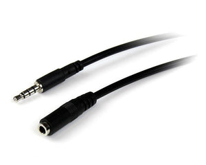 Cable de 1m de Extensión Alargador de Auriculares Headset Mini-Jack 3,5mm 4 pines Macho a Hembra