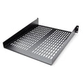 Bandeja para Rack 2U - Bandeja Ventilada Voladiza para Racks 19" de Equipos de Red - Acero de Servicio Pesado - Capacidad: 23 kg - Estante 2U de 56 cm de Profundidad, Negro