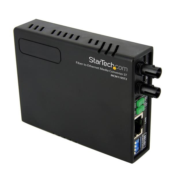 Conversor de Medios Ethernet 10/100 RJ45 a Fibra Óptica Multimodo ST - 2Km