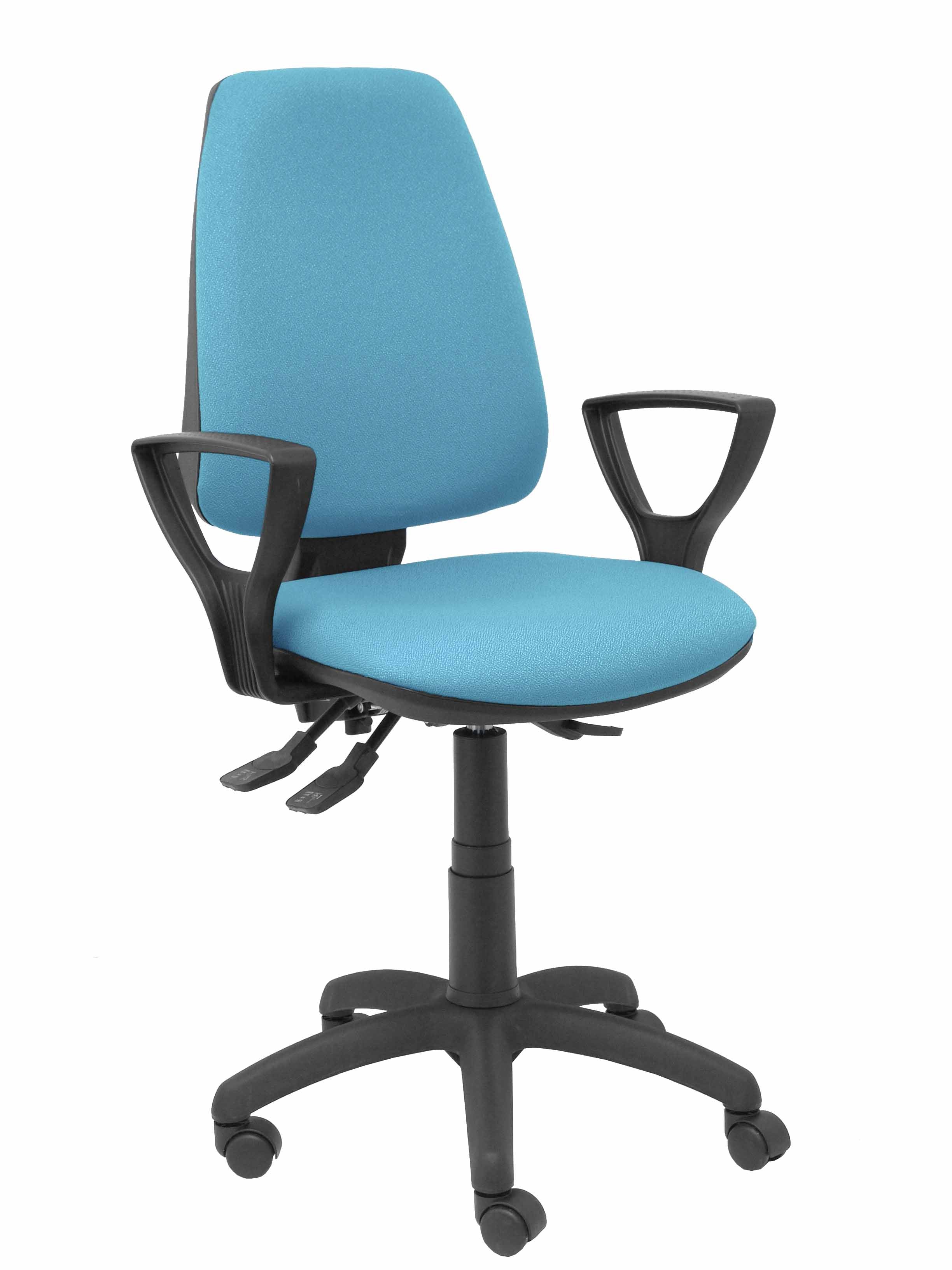 Silla Elche S bali azul cielo brazos fijos