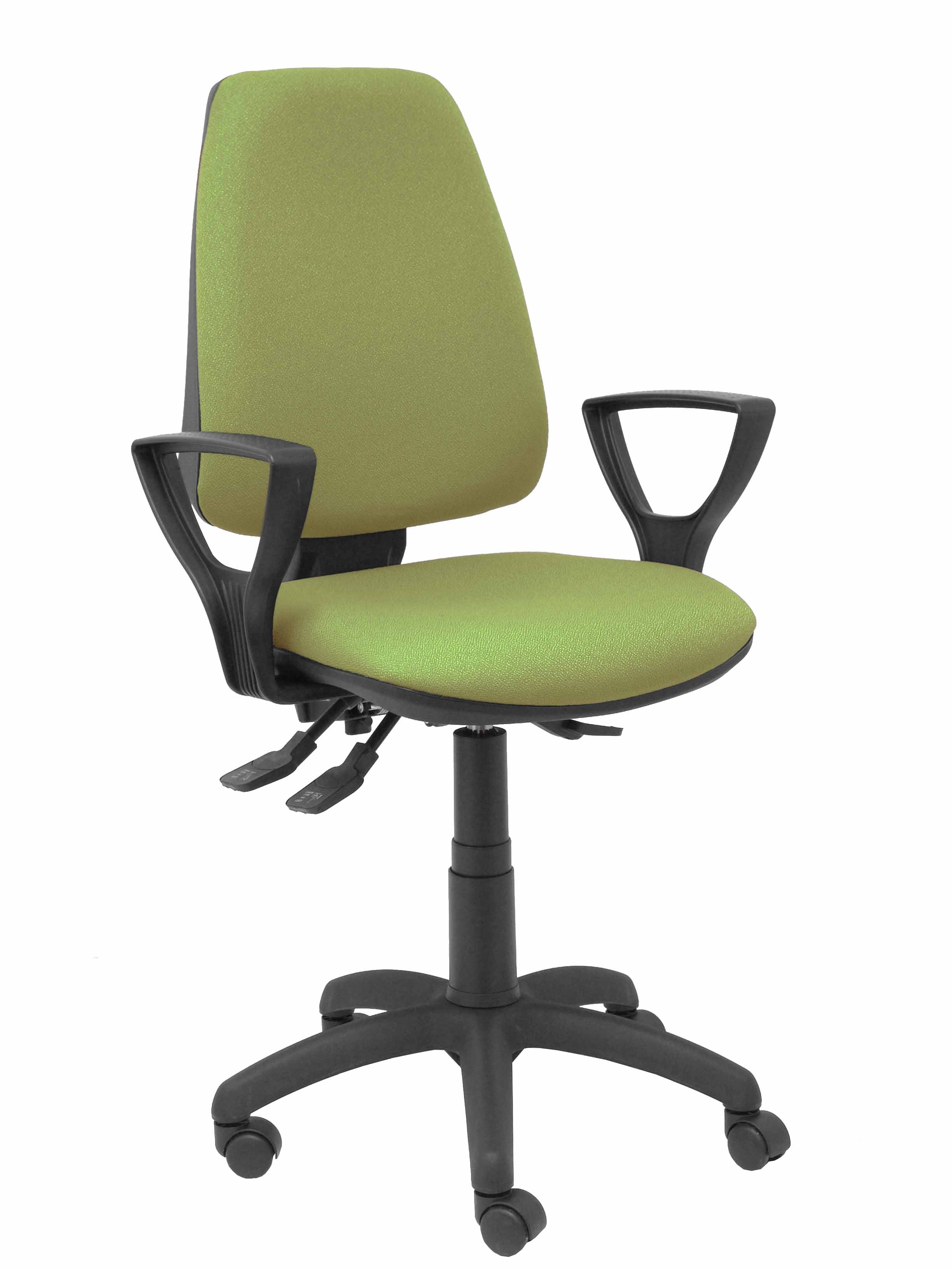 Silla Elche S bali verde oliva brazos fijos