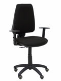 Silla Elche CP bali negro brazos regulables ruedas de parquet