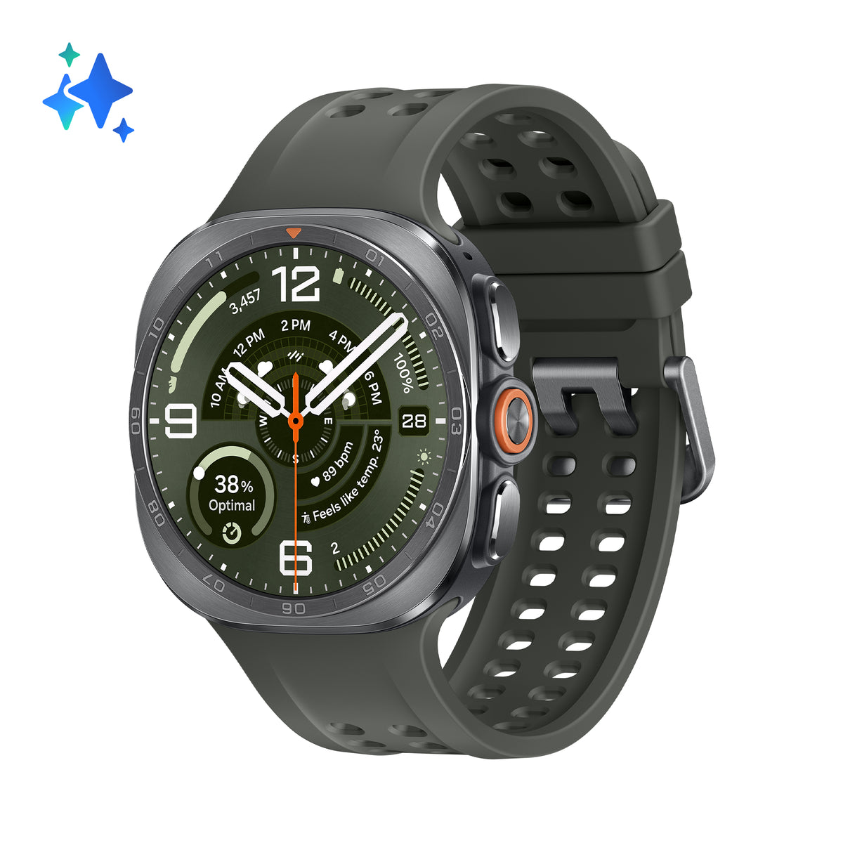 Galaxy Watch Ultra2 3,81 cm (1.5") AMOLED 47 mm Digital 498 x 498 Pixeles Pantalla táctil 4G Plata Wifi GPS (satélite)