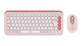 POP ICON COMBO, combinación de teclado y ratón Bluetooth, escritura cómoda, teclas y botones programables, clics discretos, Easy-Switch hasta 3 dispositivos: rosado