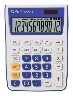 CALCULADORA MESA REBELL 12 DIG. 912 AZUL