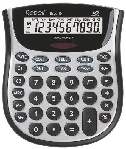 CALCULADORA SOBR.REBELL 10 DIG. ERGO 10