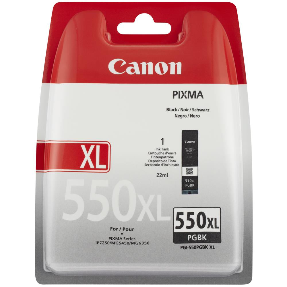 PGI-550XL PGBK w/sec cartucho de tinta 1 pieza(s) Original Alto rendimiento (XL)