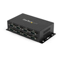 Adaptador Hub Concentrador USB a 8 Puertos Serie RS232 Industrial Montaje en Pared Riel DIN