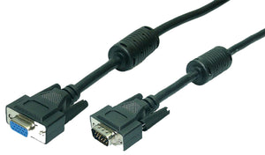 VGA M/F 1.8m cable VGA 1,8 m VGA (D-Sub) Negro