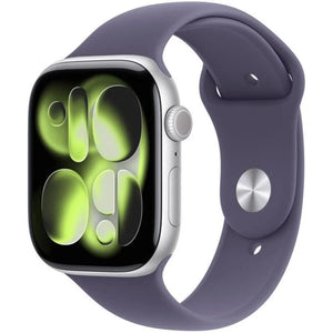Apple Watch Series 11/ GPS/ 46mm/ Plata/ Correa Deportiva Niebla Lila (S/M)