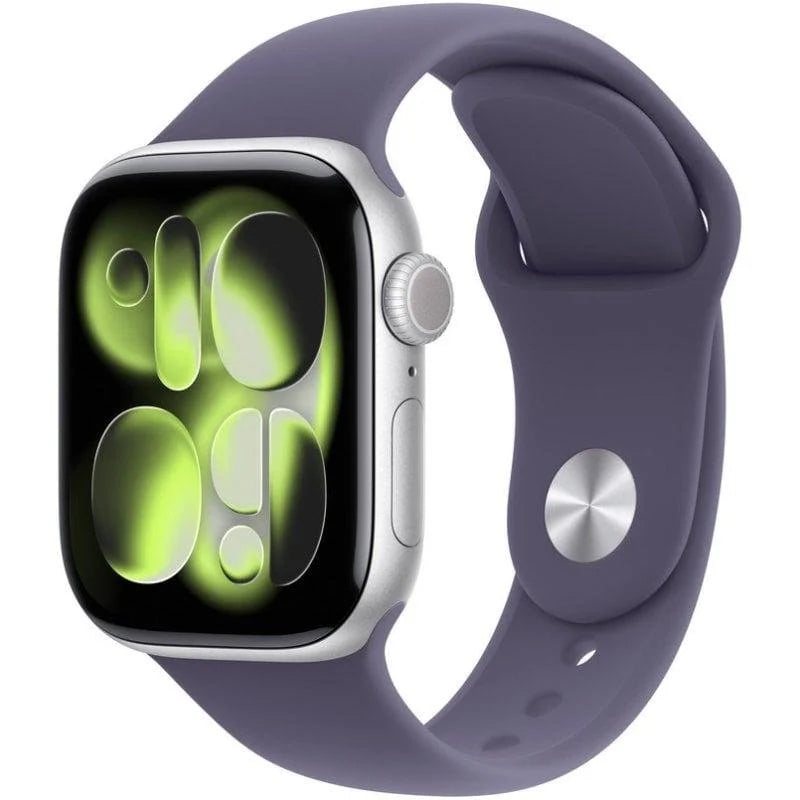 Apple Watch Series 11/ GPS/ Cellular/ 42mm/ Plata/ Correa Deportiva Púrpura (S/M)