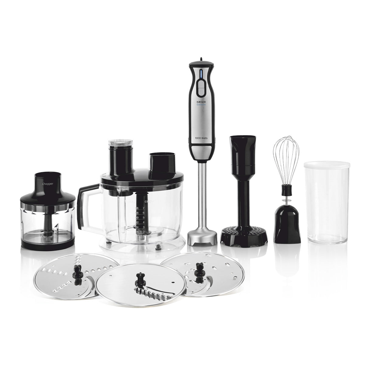 Extreme Chopper Batidora de vaso 1000 W Negro, Acero inoxidable