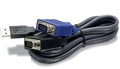 2.8m USB/VGA KVM cable para video, teclado y ratón (kvm) Negro 2,8 m