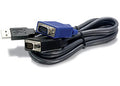 TK-CU15 cable para video, teclado y ratón (kvm) Negro 4,5 m