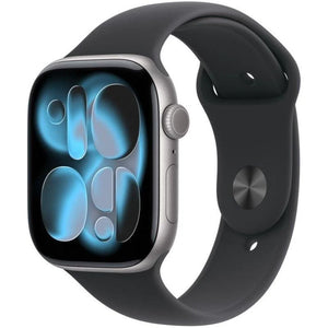 Apple Watch Series 11/ GPS/ Cellular/ 46mm/ Aluminio Gris Espacial/ Correa Deportiva Negra M/L