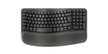 Wave Keys, teclado ergonómico inalámbrico con reposamanos acolchado, escritura cómoda y natural, Easy-Switch, Bluetooth, Logi Bolt, multisistema operativo, Windows/Mac,QWERTY Español, Grafito