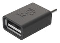 956-000005 cambiador de género para cable USB C USB A Grafito