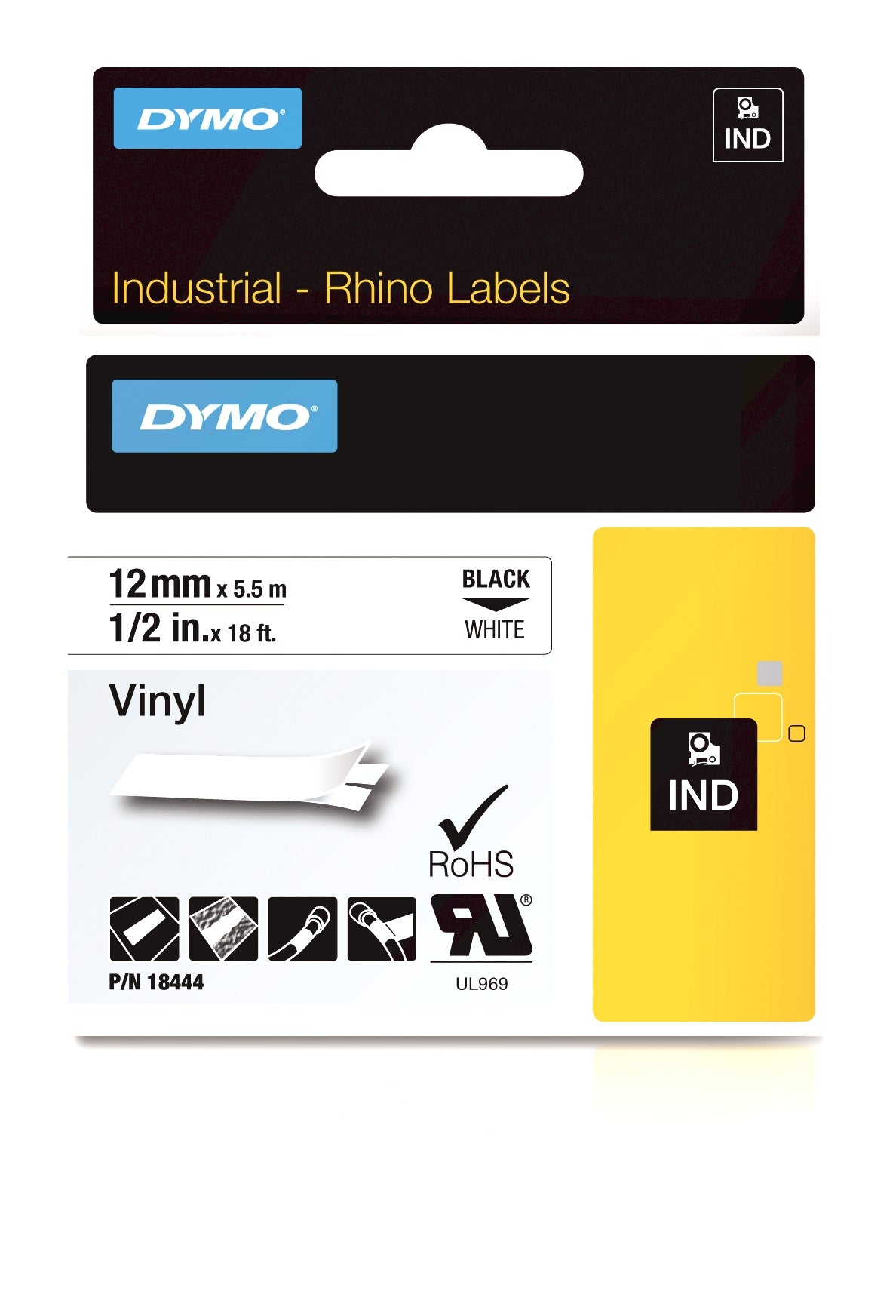 Etiquetas de Vinilo IND- 12mm x 5,5m