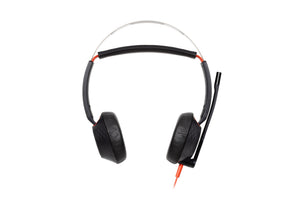 Auriculares Poly Blackwire 5220 estéreo USB-C + conector de 3,5 mm + adaptador USB-C/A (paquete)