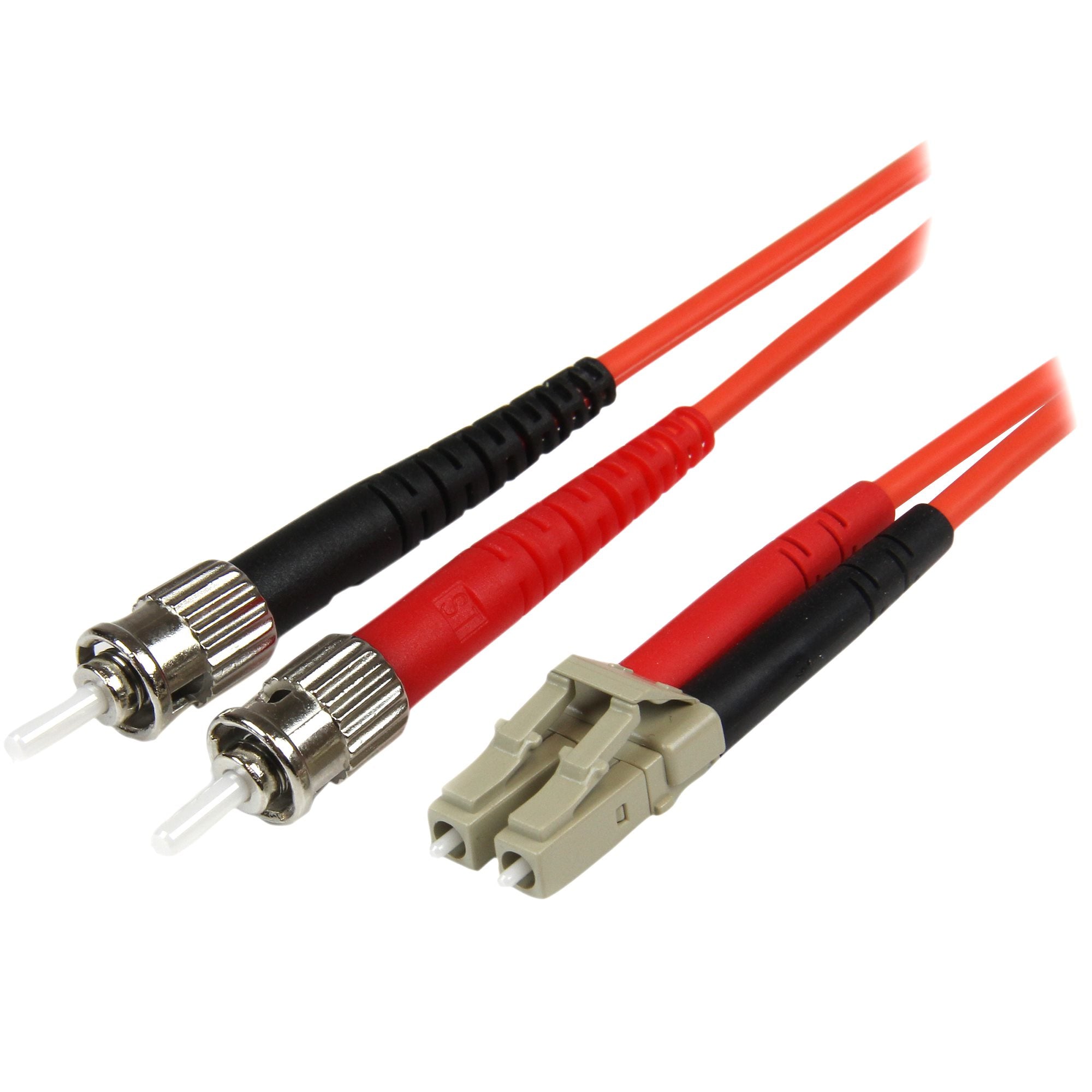 Cable Adaptador de Red de 1m Multimodo Dúplex Fibra Óptica LC-ST 50/125 - Patch Duplex