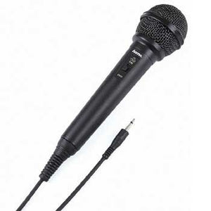 Micrófono dinámico DM20, micrófono de mano, con conector jack de 3,5 mm y de 6,35 mm, con adaptador para conectarlo a un sistema estéreo, color Negro