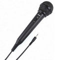 Micrófono dinámico DM20, micrófono de mano, con conector jack de 3,5 mm y de 6,35 mm, con adaptador para conectarlo a un sistema estéreo, color Negro