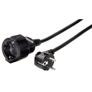 Cable de Corriente M-H 5m, con protección para niños, color negro.