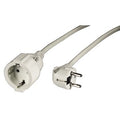 Cable con enchufe de 5m, seguro, resistente, color blanco.