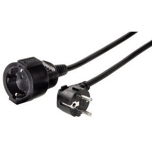 Cable con enchufe de 10 metros, seguro, resistente, color negro