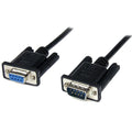 Cable 2m Módem Nulo Null Serie Serial DB9 Hembra a Macho - Negro