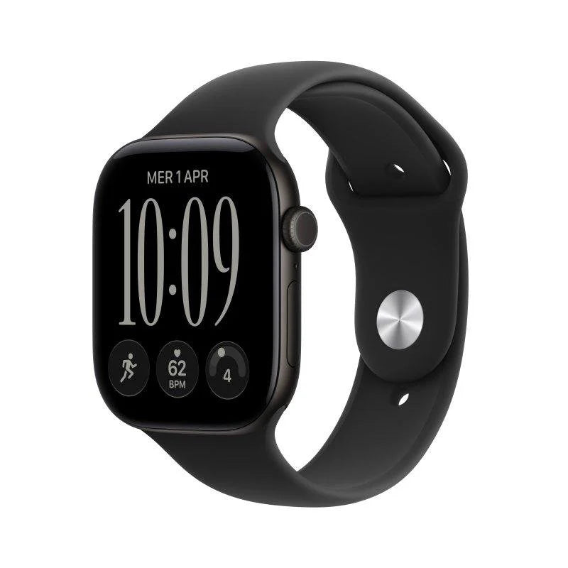 Apple Watch Series 12/ GPS/ Cellular/ 46mm/ Negro/ Correa Deportiva Negra (M/L)