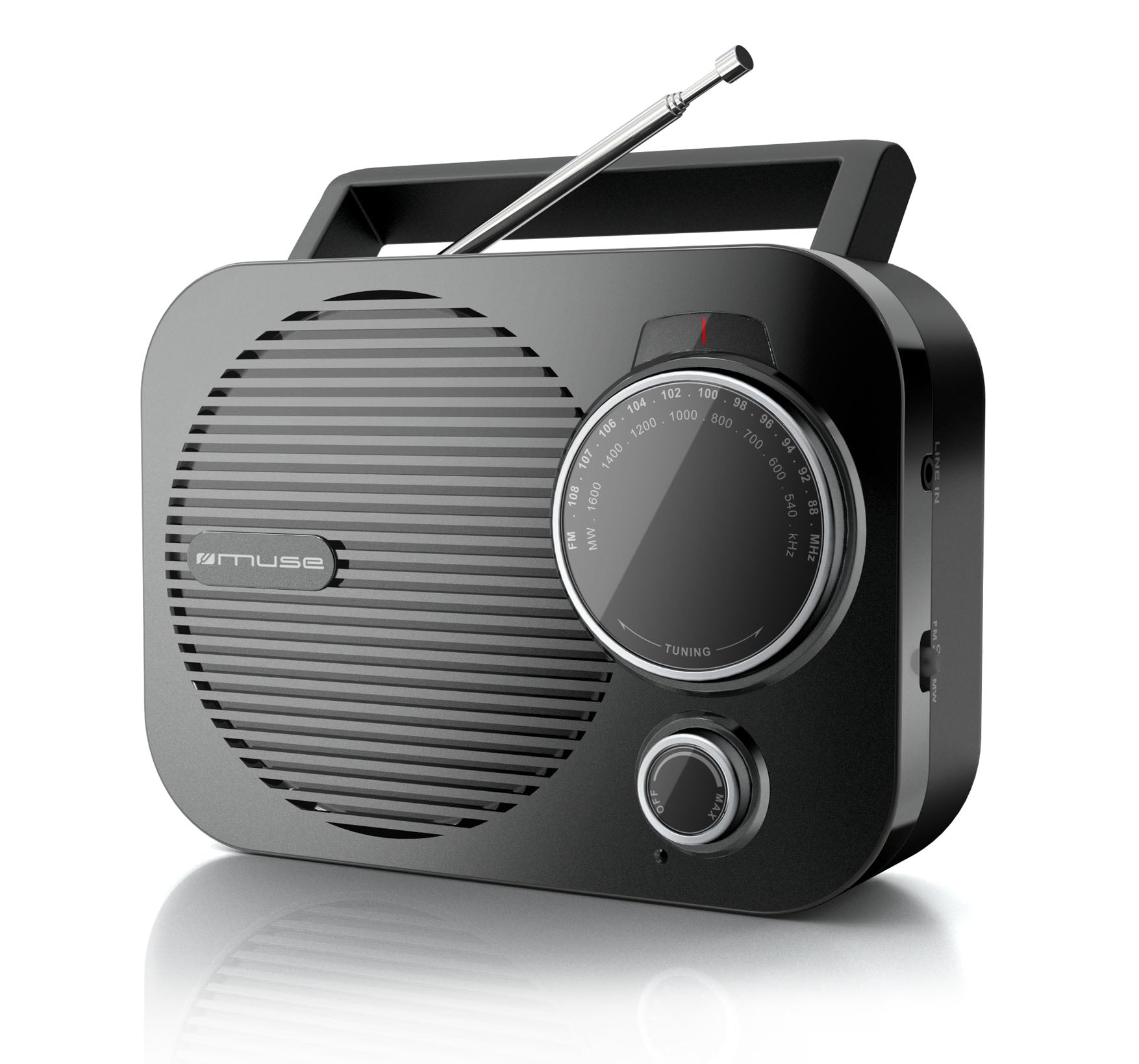 M-050 R radio Personal Analógica Negro