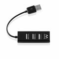 EW1123 hub de interfaz USB 2.0 480 Mbit/s Negro
